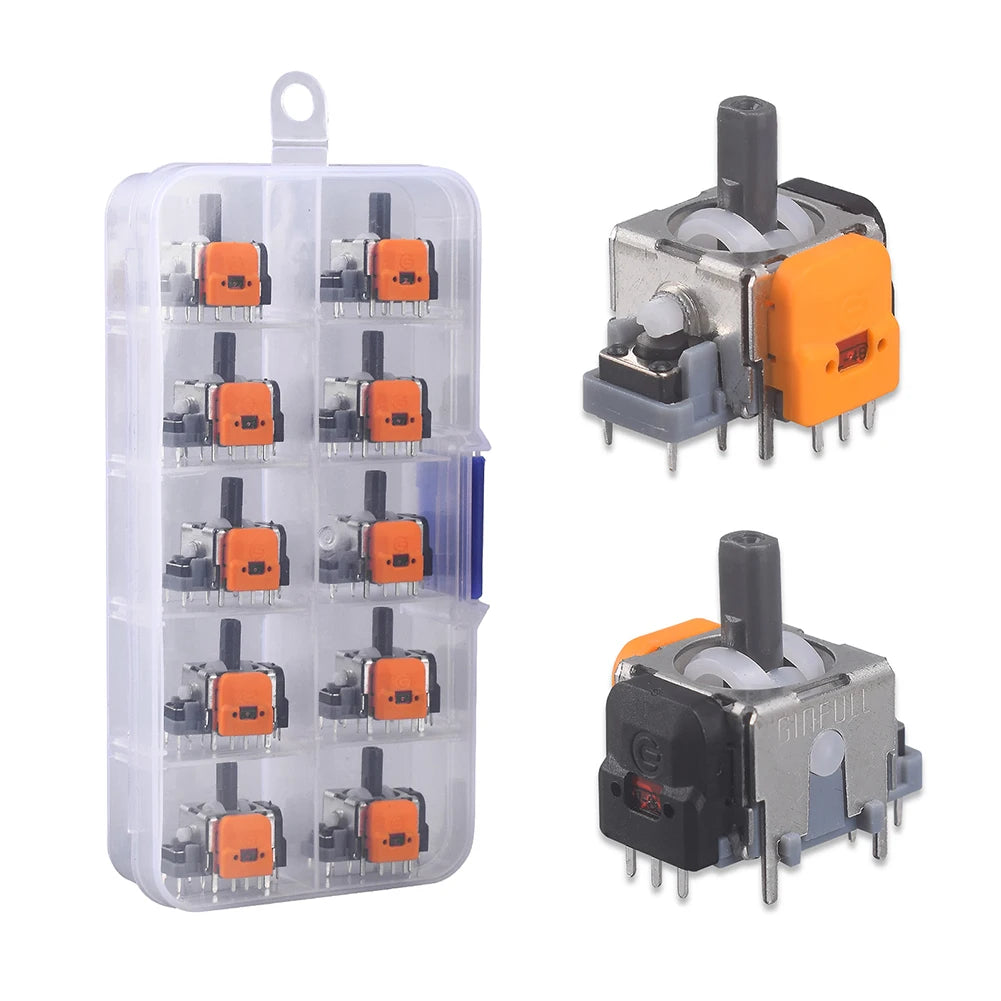 “10-Pack Hall Effect 3D Joystick Modules – High-Precision No-Drift Analog Thumb stick Repair Kit for PS4/PS5/Xbox/Switch Controllers”