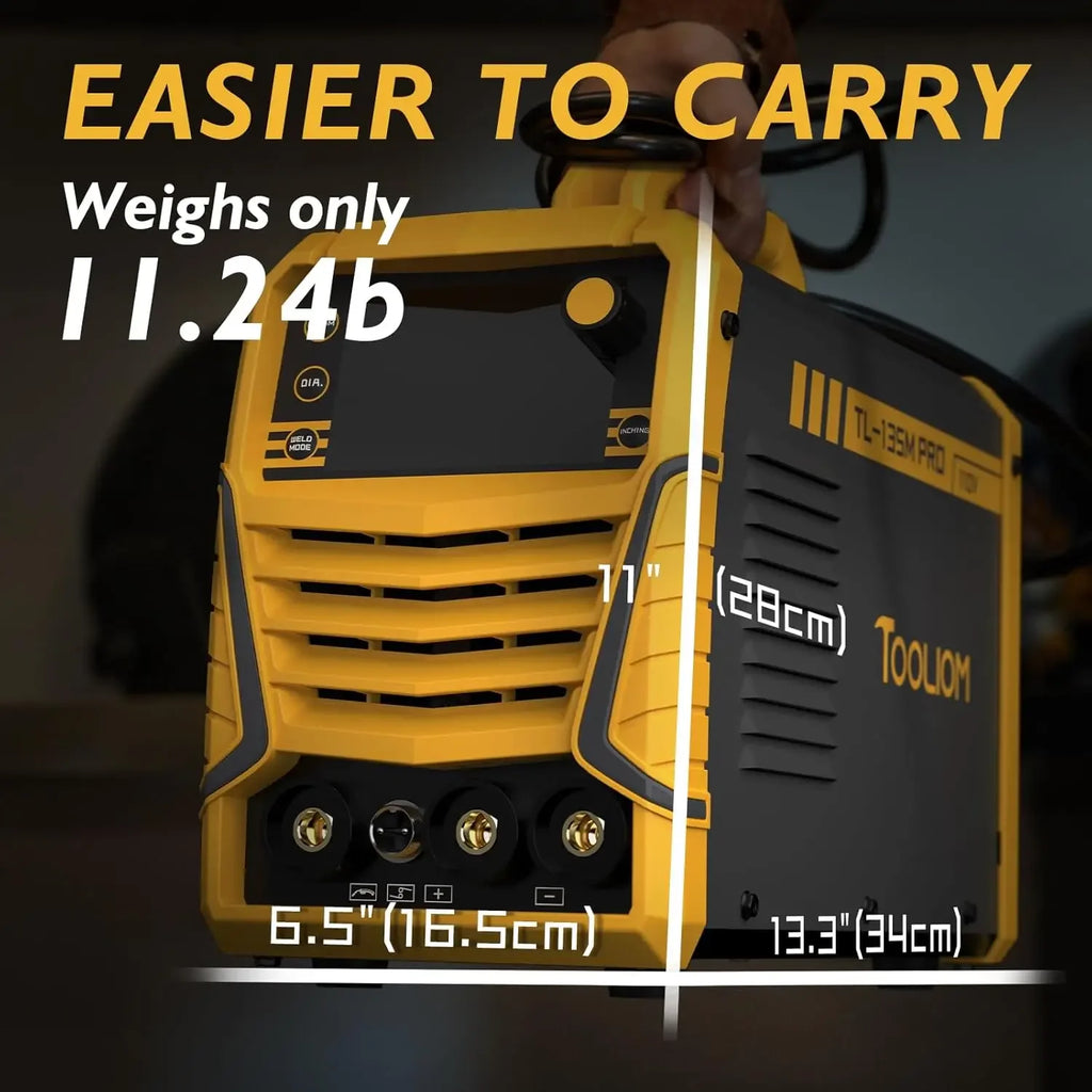 Flux Core Mig Welder 110V Lift Tig Stick Three In One Welding Machine IGBT DC Inverter LCD Display