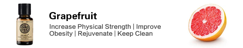 AKARZ Pure Grapefruit Essential Oil – Uplifting Aromatherapy for Skin, Mood & Wellness (10–100ML)