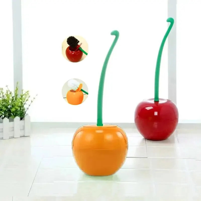 Chic Cherry Toilet Brush Set – Cute Fruit-Inspired Bathroom Accessory for Stylish, Modern Spaces