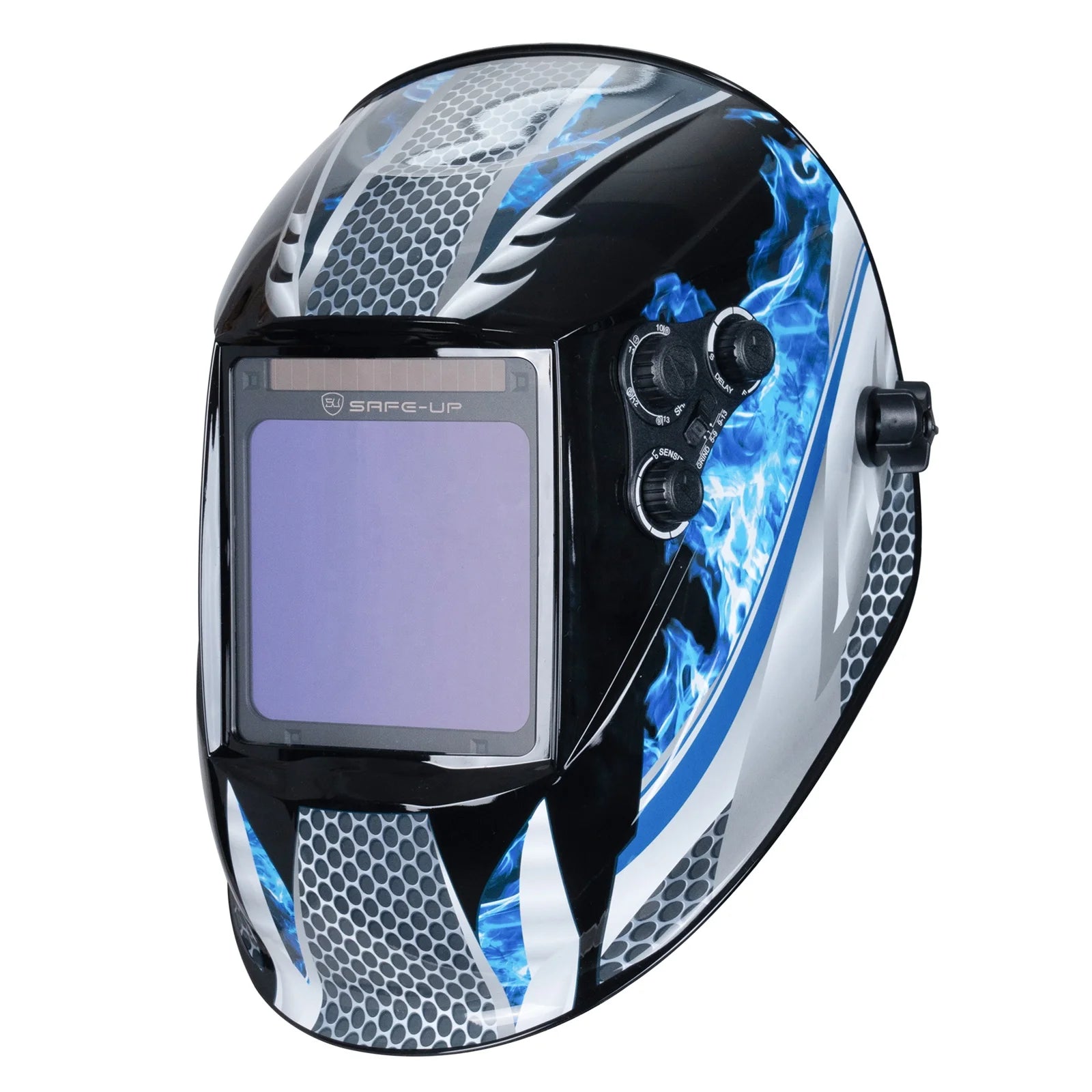 Welding Mask - Auto Darkening Helmet 100x97mm Large View, TRUE Color, 4 Sensors for MIG/MAG/MMA Welding