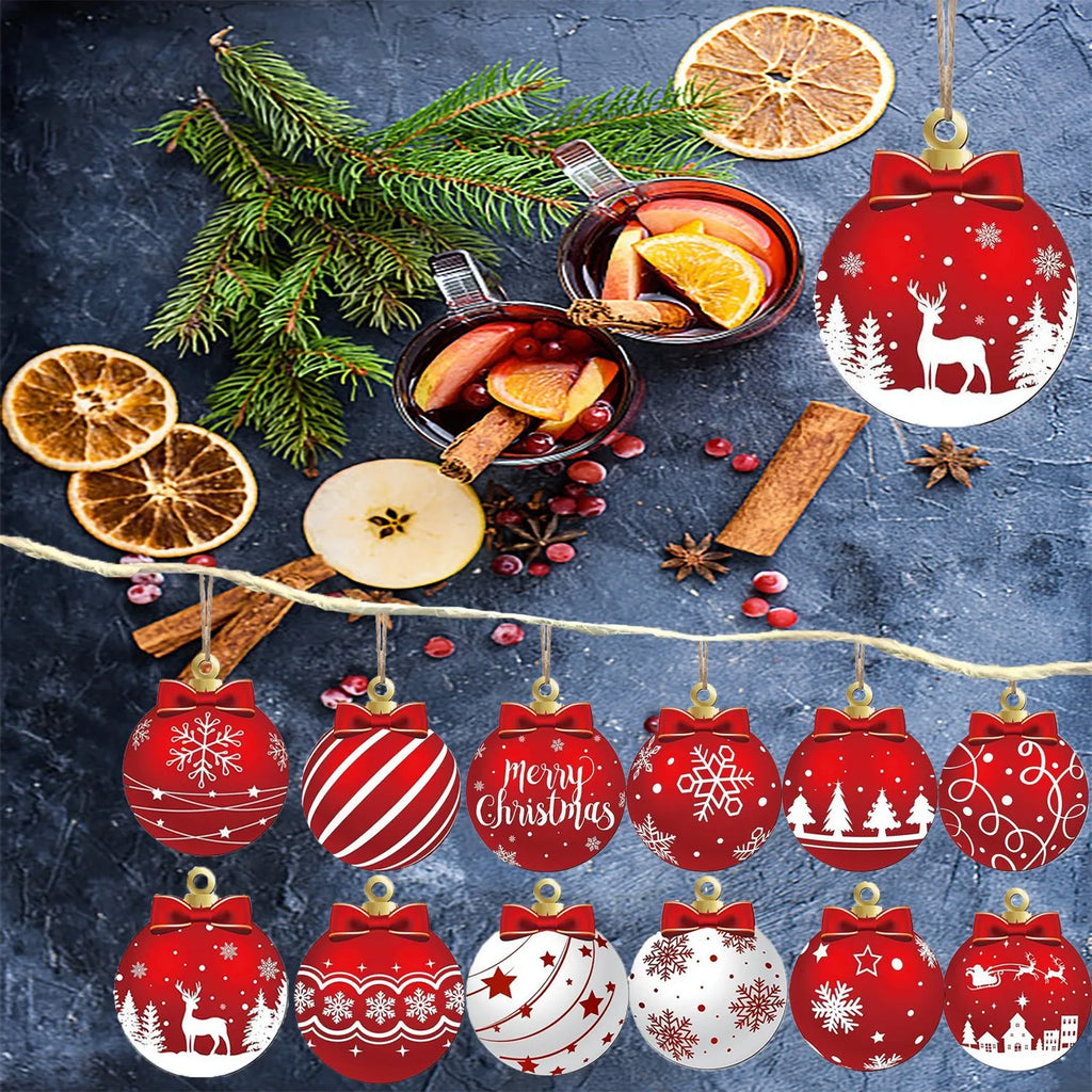 Christmas 12pcs No None Christmas Ball Ornaments Christmas Decoration 2025 Genuine
