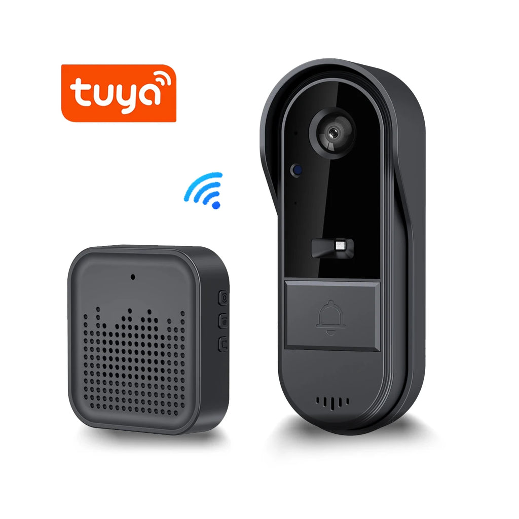 Tuya Smart WiFi Video Doorbell – 1080P HD Wireless Camera with Two-Way Audio, Motion Alerts & Long-Standby Battery