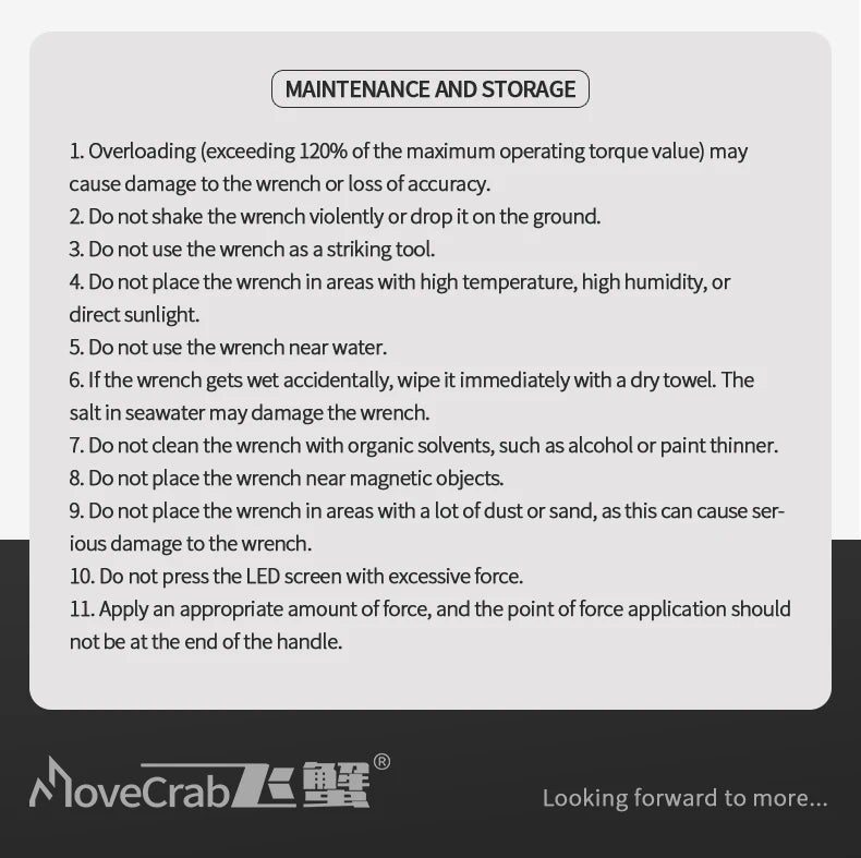 MoveCrab Digital Torque Wrench with Interchangeable Ratchet & Open-End Heads, 5–99.6 ft-lb (6.8–135 Nm) High-Precision Electronic Torque Wrench with LCD Display