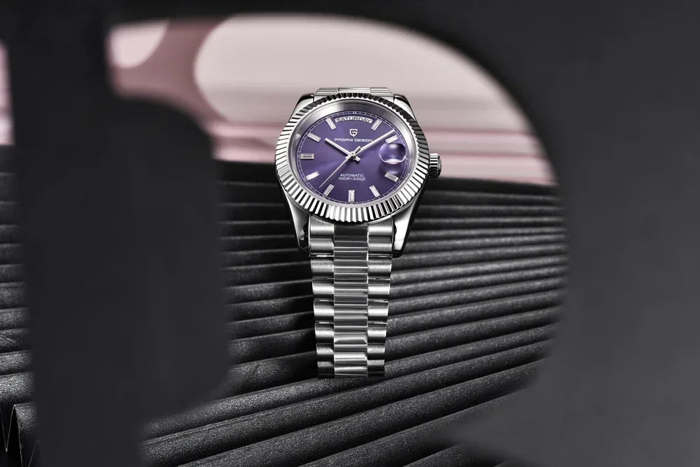 2025 PAGANI DESIGN Luxury Rose Gold Automatic Mechanical Watch – Men’s Sapphire Sports Timepiece