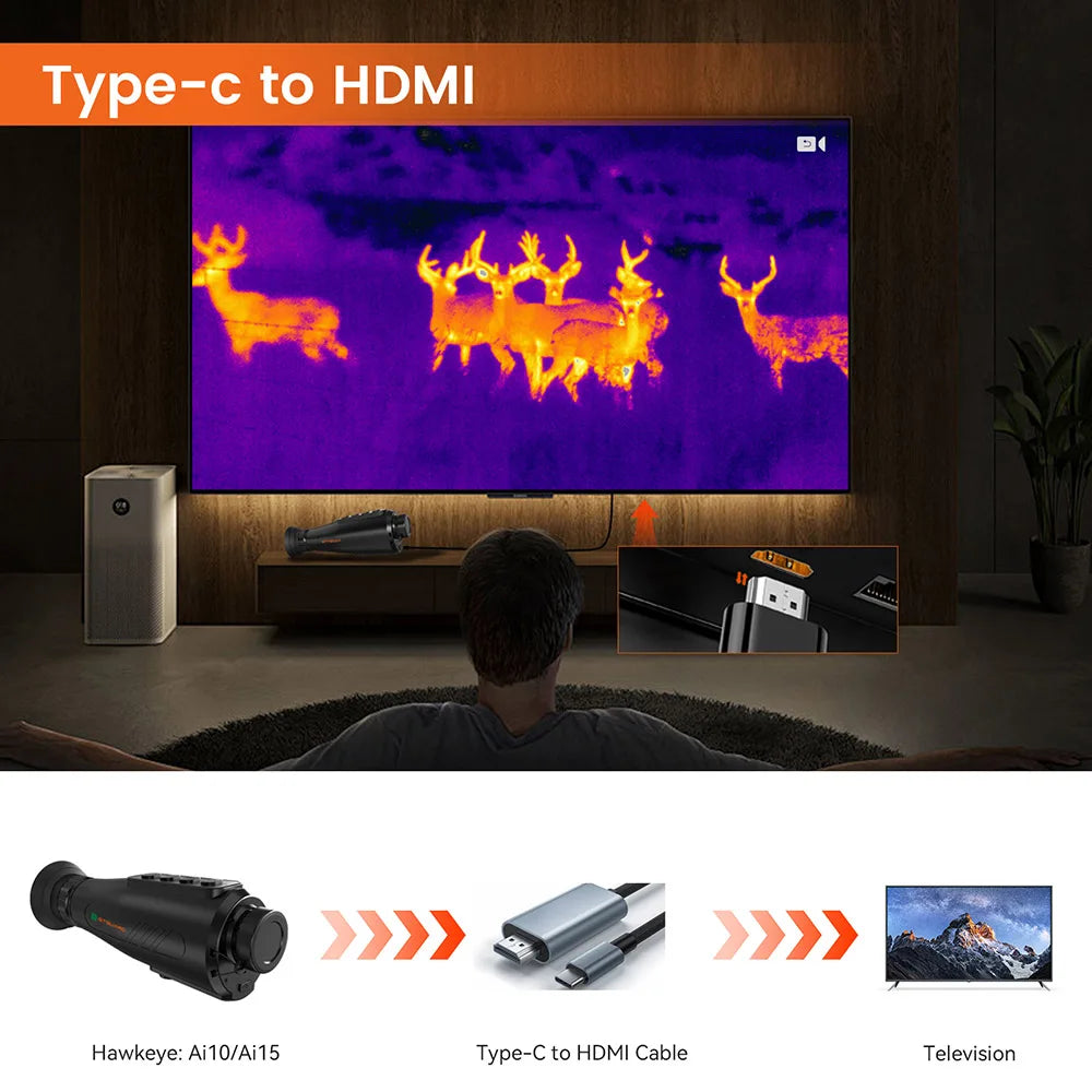 GTGUARD Ai15 Thermal Imaging Monocular – High-Resolution Infrared Camera with AMOLED Display, AI Super Resolution, 32GB Storage for Hunting, Boating, Camping & Night Use