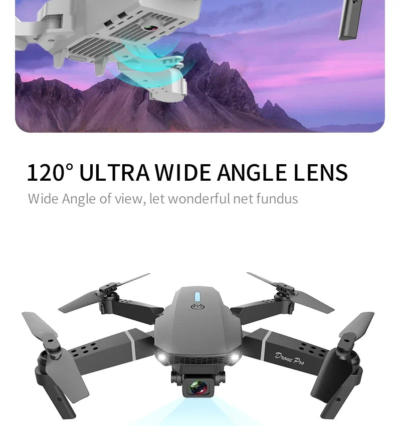 ✨ 2025 E88 Pro Foldable 4K FPV Drone – Wide-Angle HD Dual Camera, Altitude Hold & Beginner-Friendly Aerial Fun ✨