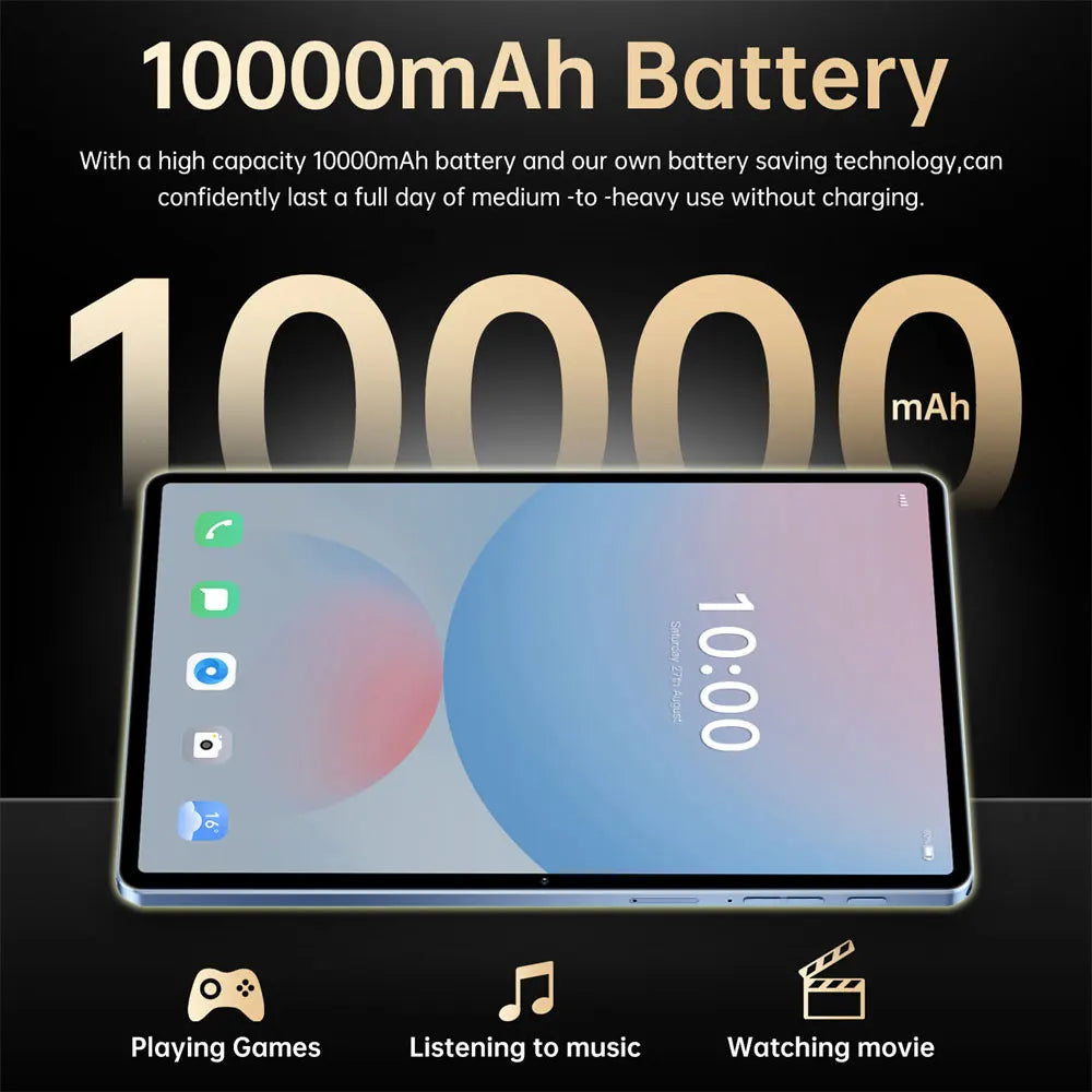 Pad 7S Pro 10" Android Tablet – Ultra-Slim 5G Dual SIM Tablet with 2TB Storage, Snapdragon Performance & 10000mAh Battery