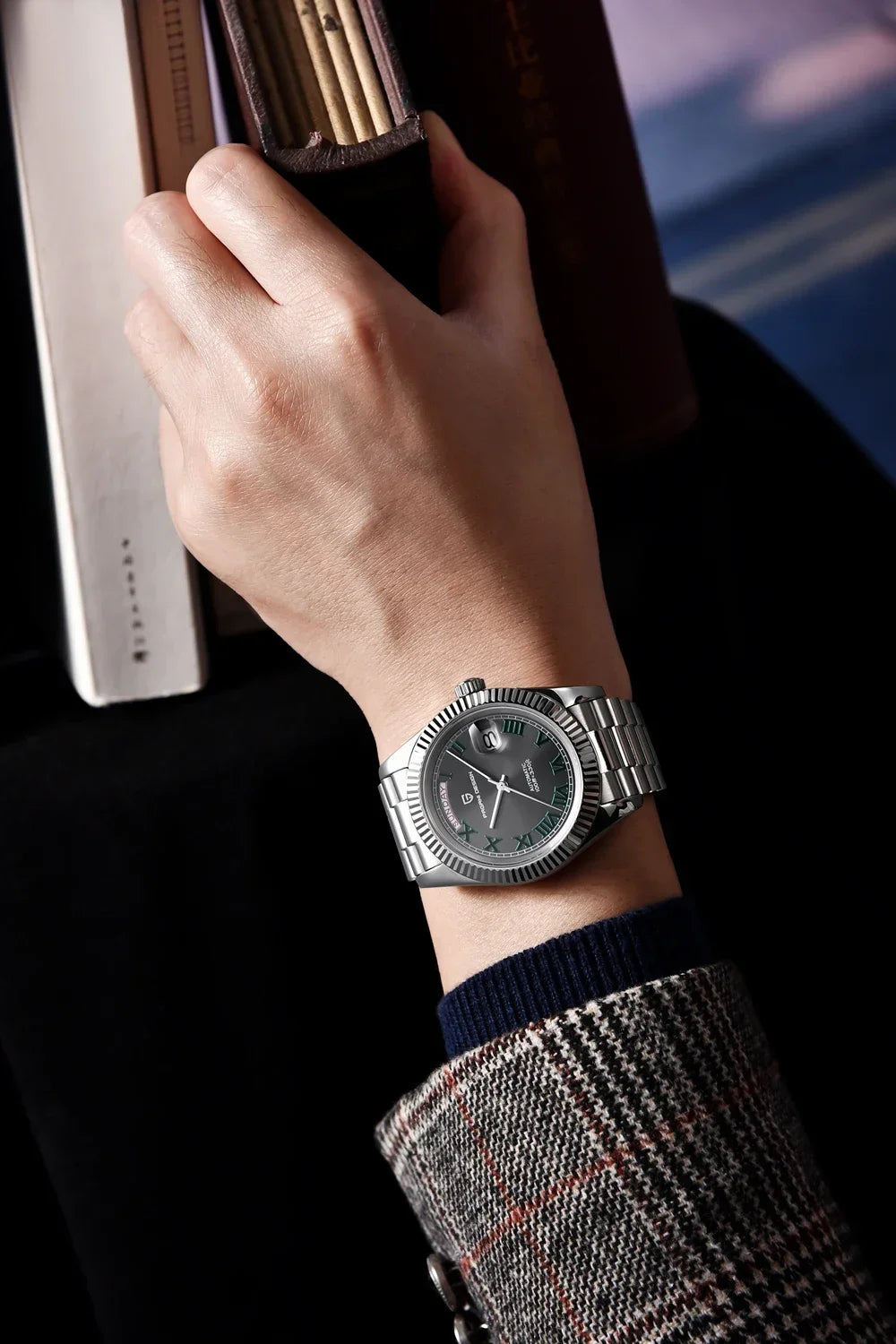 2025 PAGANI DESIGN Luxury Rose Gold Automatic Mechanical Watch – Men’s Sapphire Sports Timepiece