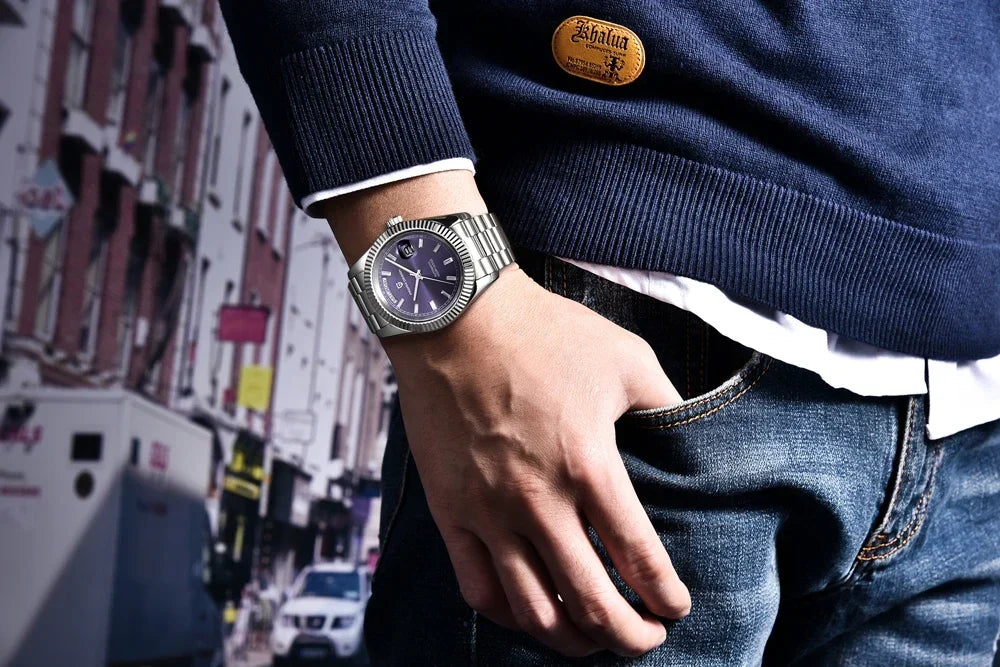 2025 PAGANI DESIGN Luxury Rose Gold Automatic Mechanical Watch – Men’s Sapphire Sports Timepiece