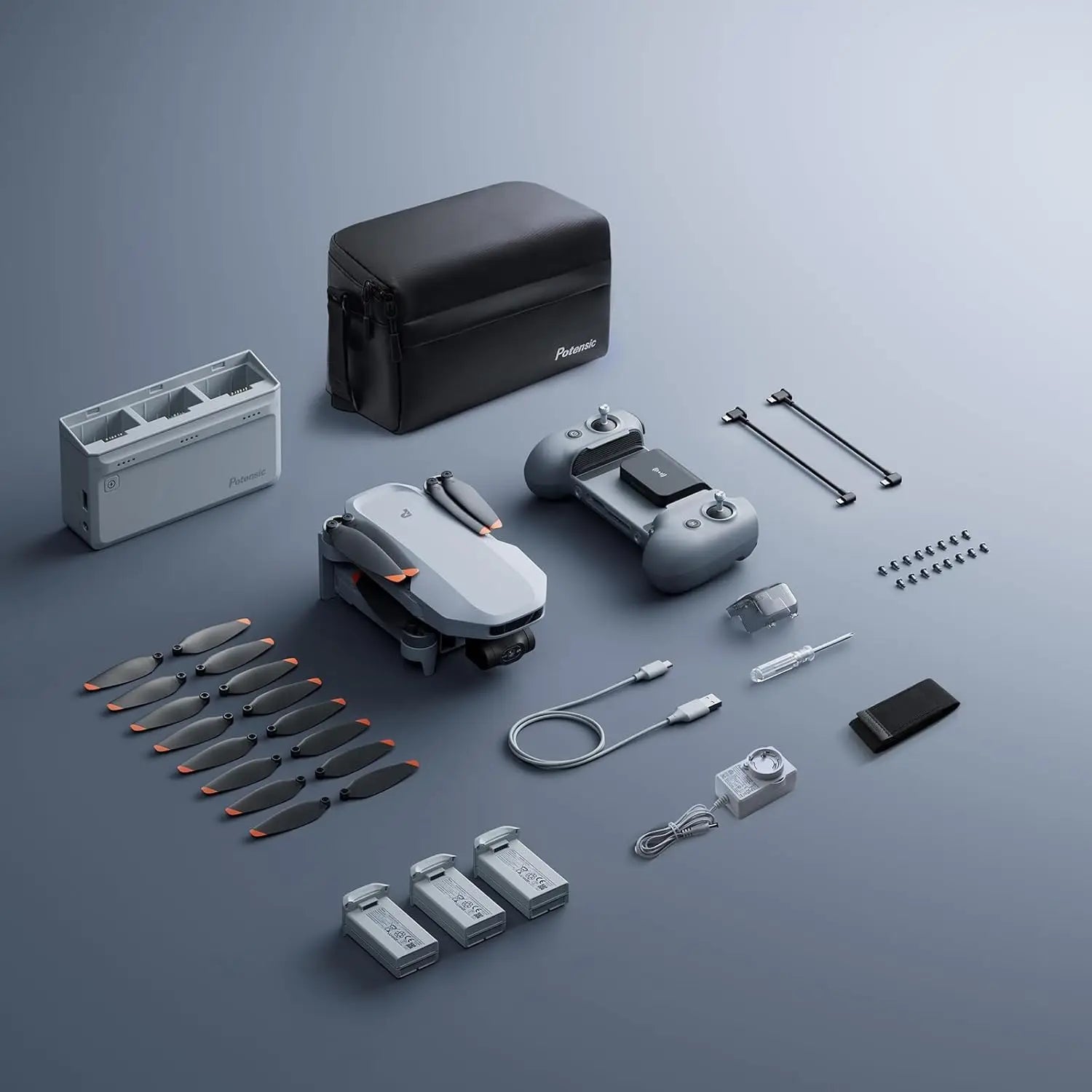 Potensic ATOM 2 Camera Drone, 4K HDR Video, 8K Photo, 3-Axis Gimbal,Under 249g, Vertical Shooting,10-KM, AI Night Shot, AI Track