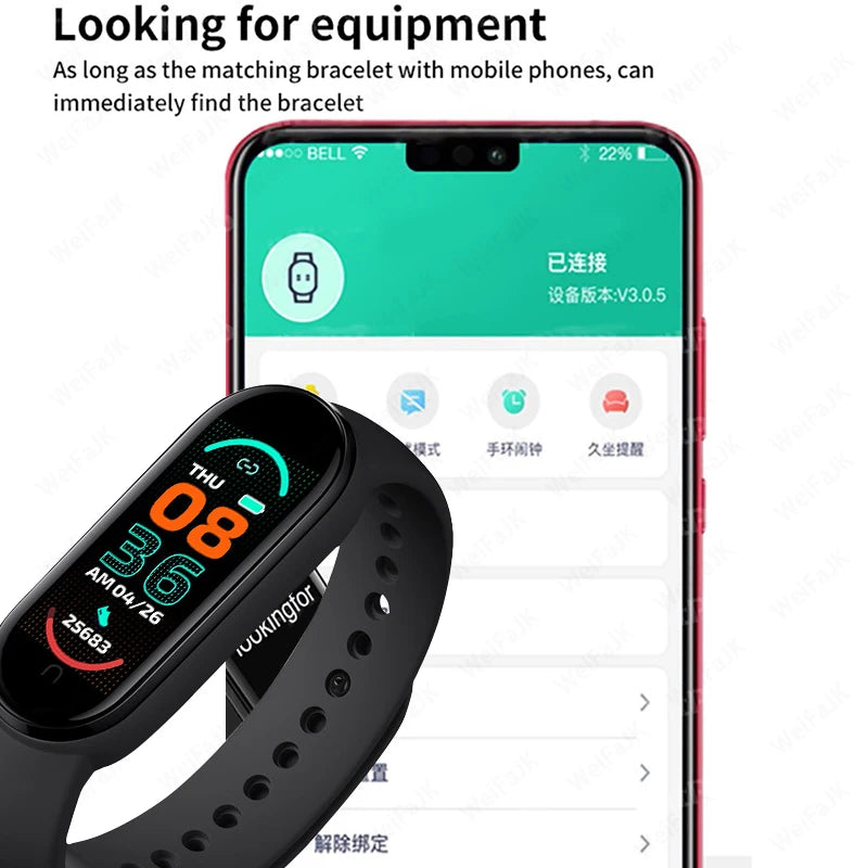 M6 Smart Fitness Watch | Waterproof Activity Tracker with Heart Rate & Blood Pressure Monitor, Sports Modes, Sleep Tracker & Smart Notifications