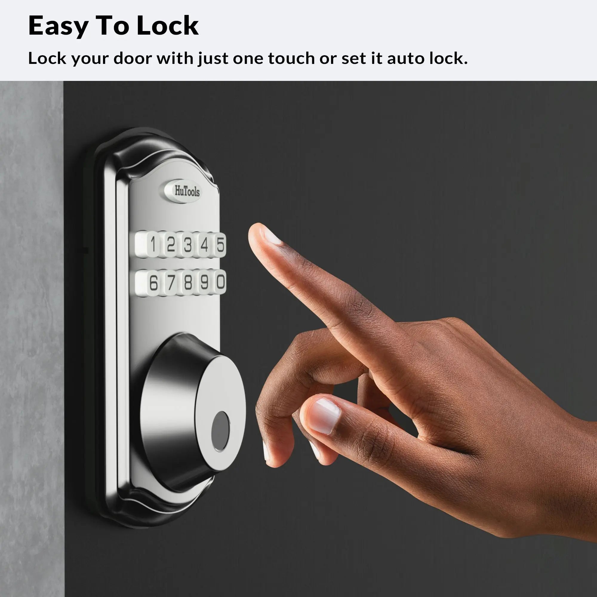 Smart Keypad Door Lock-Fingerprint  Entry Door Lock Deadbolt,  20 Touch Locking And 20 User Codes, Easy To Install And Program