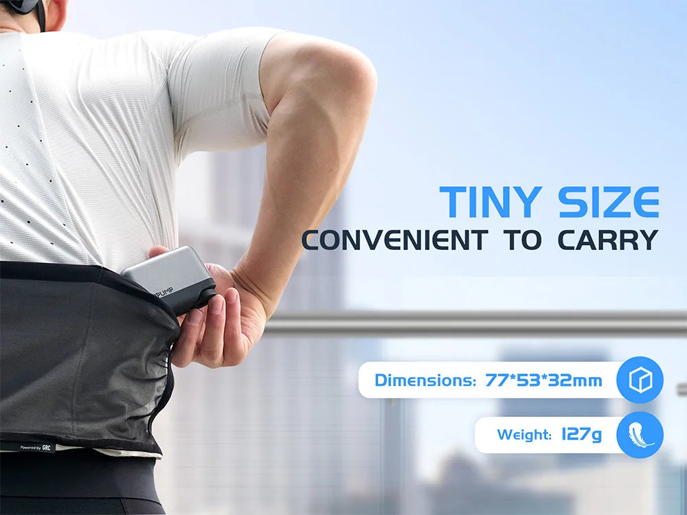 Ultra-Compact Portable Electric Bike Pump – 120PSI Mini Pump with Auto Shut-Off & Presta/Schrader Valve