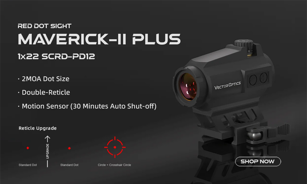 Vector Optics Maverick Gen3 1x22 Red Dot Scope – Waterproof, Quick-Detach AR Sight with 11 Brightness Levels