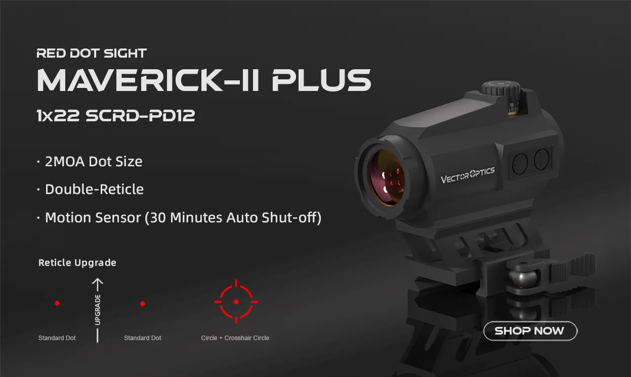 Vector Optics Maverick Gen3 1x22 Red Dot Scope – Waterproof, Quick-Detach AR Sight with 11 Brightness Levels