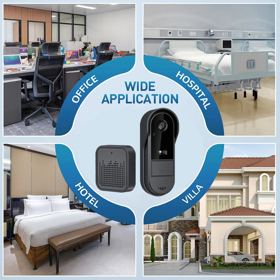 Tuya Smart WiFi Video Doorbell – 1080P HD Wireless Camera with Two-Way Audio, Motion Alerts & Long-Standby Battery