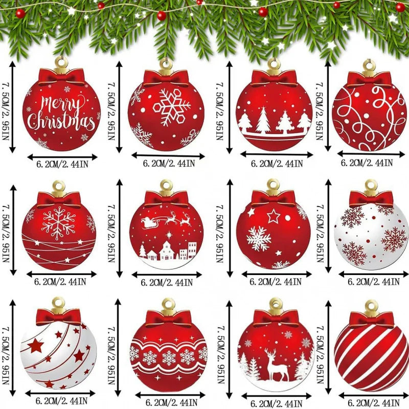 Christmas 12pcs No None Christmas Ball Ornaments Christmas Decoration 2025 Genuine