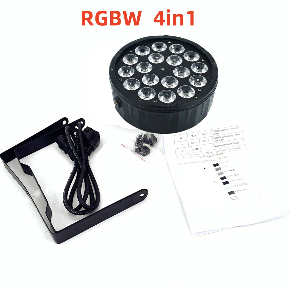18X18W RGBWA/UV LED PAR Light/ disco light dmx512 control LED wash light stage professional dj equipment 100% new