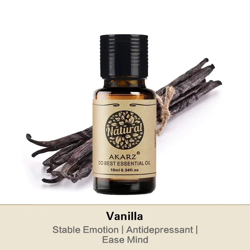 ✨ AKARZ Pure Vanilla Essential Oil – Natural Aromatherapy for Skin, Hair, Body & DIY Wellness (10ml)