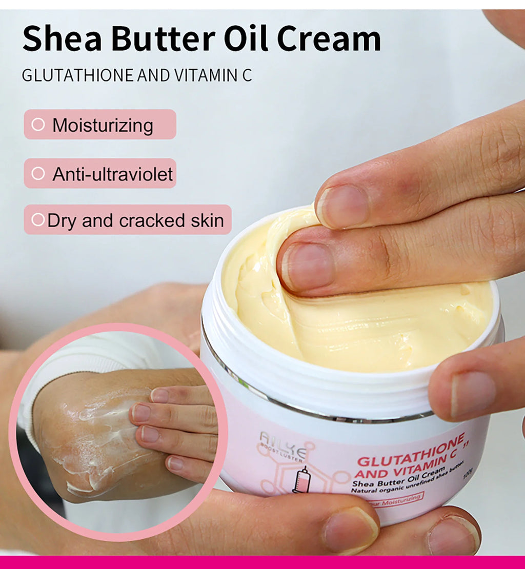 AILKE Vitamin C + Glutathione Brightening Skincare Set – Moisturizing, Whitening & Glow-Boosting Full Body System