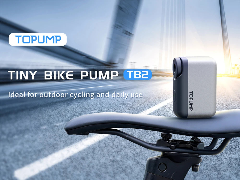 Ultra-Compact Portable Electric Bike Pump – 120PSI Mini Pump with Auto Shut-Off & Presta/Schrader Valve