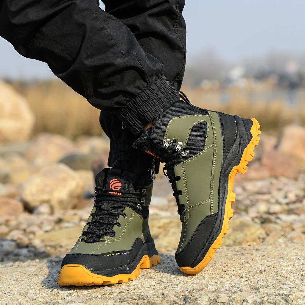 VEIGAR Men’s Protective Work Safety Shoes – Breathable Anti-Puncture Steel Toe Cap Work Boots