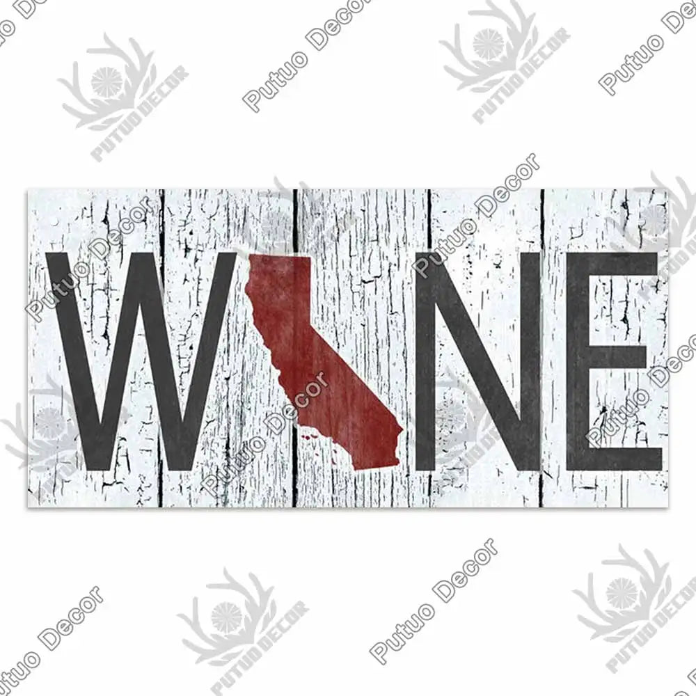 Putuo Decor Wine Signs Wooden Alcohol Plaque Wood Bar Plaque for Wood In Bar Pub Wall Decoration Door Hanging Sign Home Decor