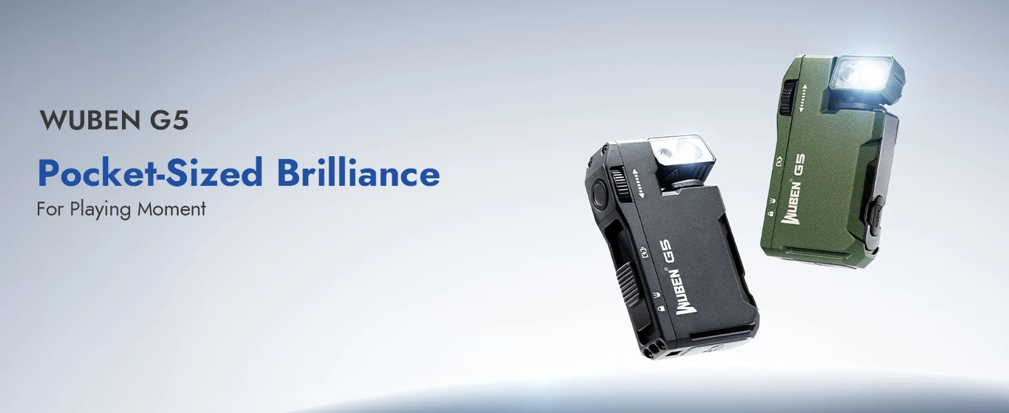 ✨ WUBEN G5 Mini Rechargeable EDC Flashlight – Pocket-Size Power with 400 Lumens + RGB Light