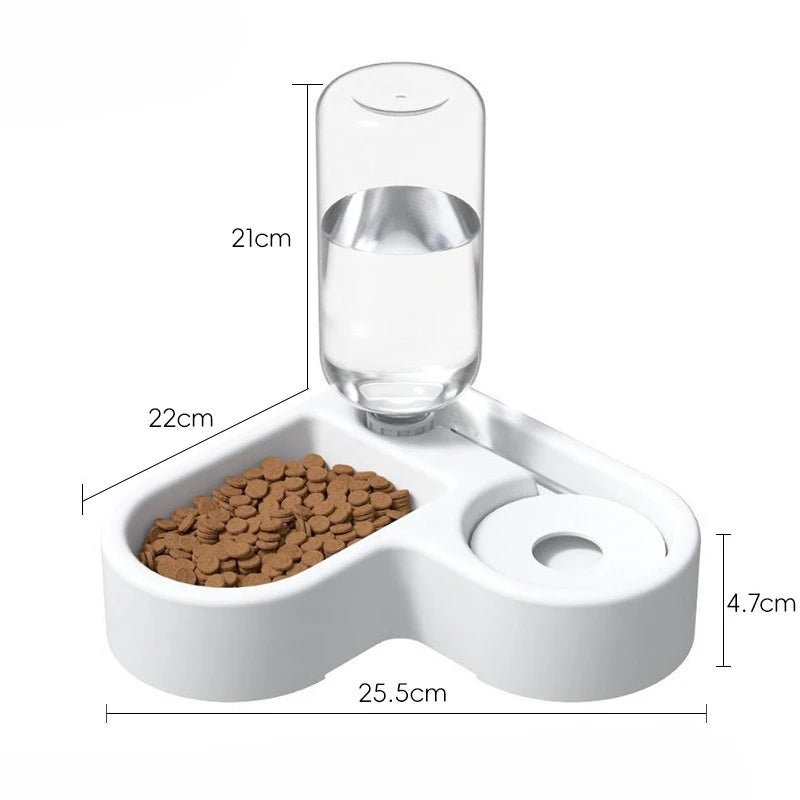 ✨ AutoFlow Love Pet Bowl | Dual-Use Automatic Water & Food Dispenser for Cats & Dogs | Moisture-Proof, Space-Saving & Hygienic
