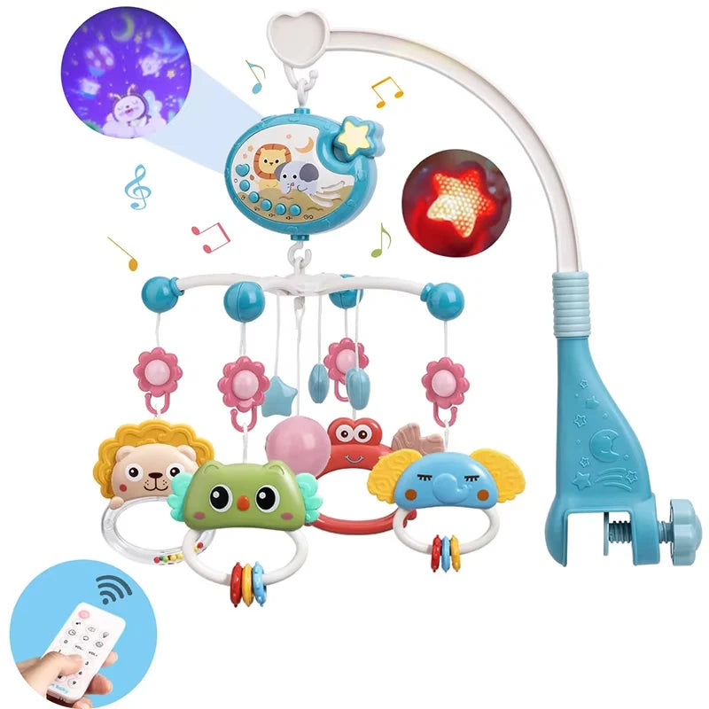 Yokibo Musical Baby Crib Mobile with Soothing Lights & 400 Melodies — Remote Control Infant Toy