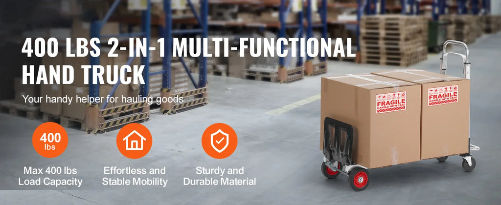 ✨ SucceBuy 400 lbs Folding Hand Truck – Lightweight Aluminum Dolly & Convertible Platform Cart
