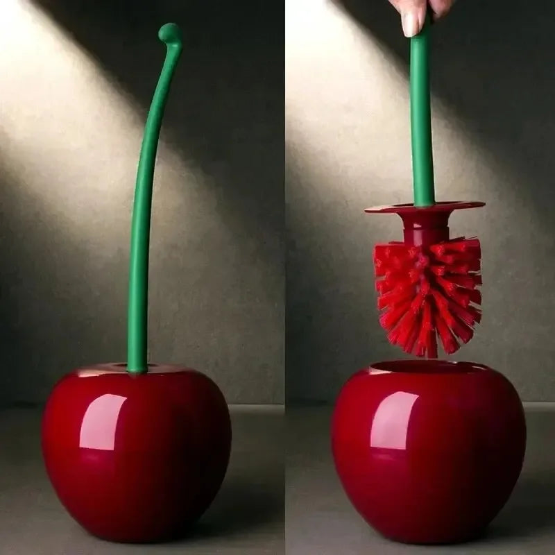Chic Cherry Toilet Brush Set – Cute Fruit-Inspired Bathroom Accessory for Stylish, Modern Spaces