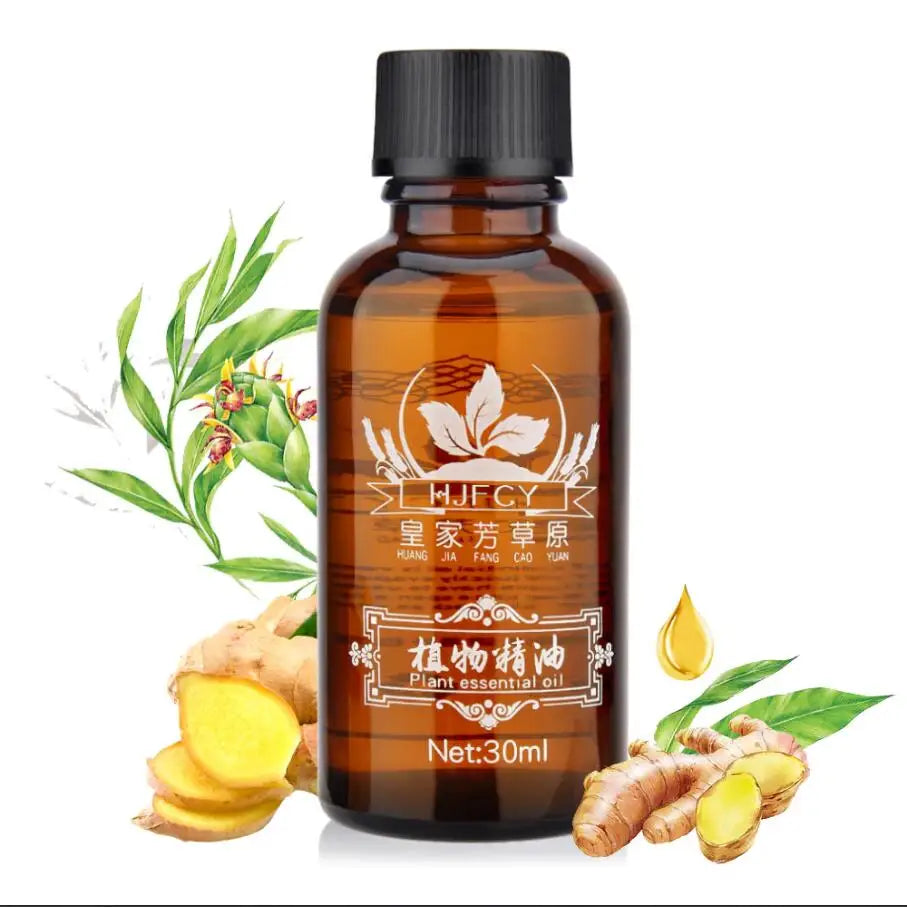✨ 30ml Pure Ginger Essential Oil for Body Massage – Natural Lymphatic Detox & Anti-Aging Therapy