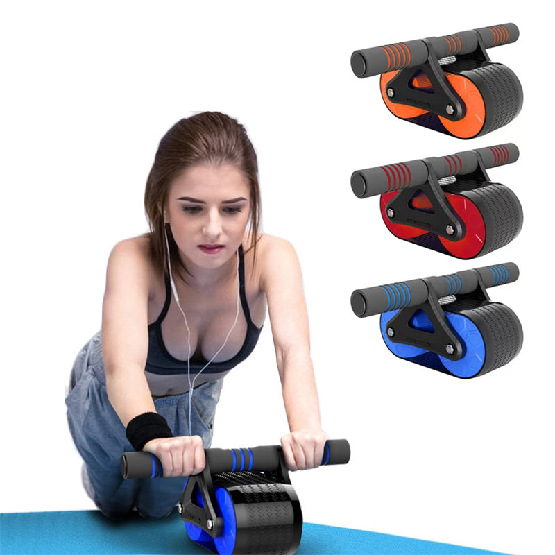 Automatic Rebound Ab Roller Wheel – Dual-Wheel Core Trainer for Home Workouts, Waist Shaping & Full-Body Strength