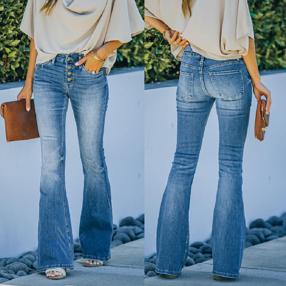High-Waist Flare Jeans – Classic & Modern Style