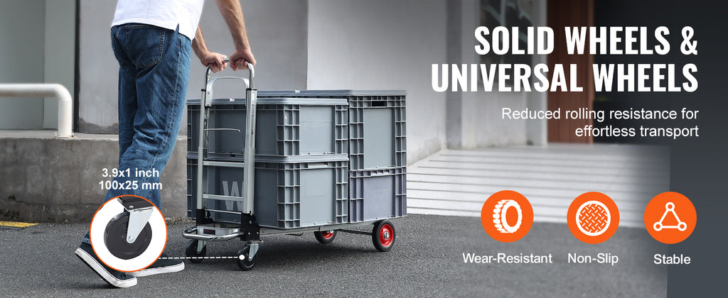 ✨ SucceBuy 400 lbs Folding Hand Truck – Lightweight Aluminum Dolly & Convertible Platform Cart