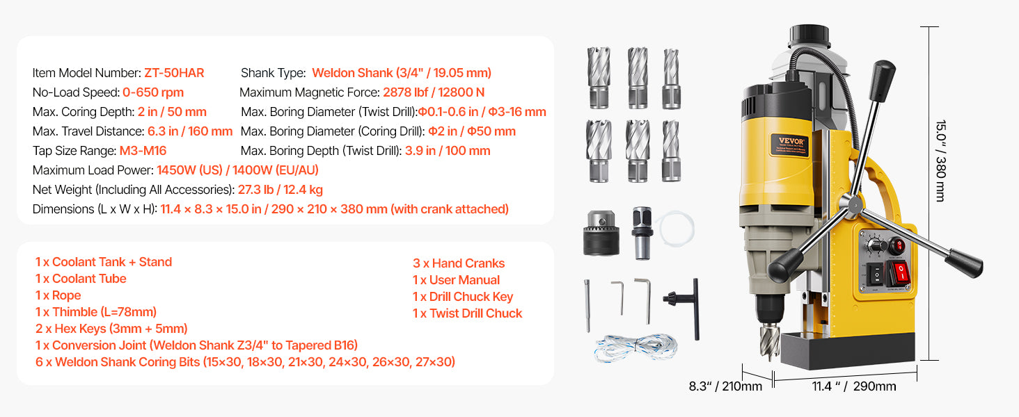 SucceBuy Portable Electric Magnetic Drill Press – Powerful Core Drill for Metalworking & Industrial Use
