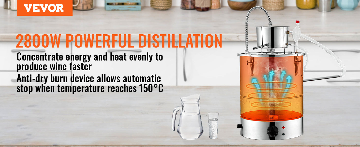 Home Luxury Distillation Kit for Whiskey, Brandy, Essential Oils & More