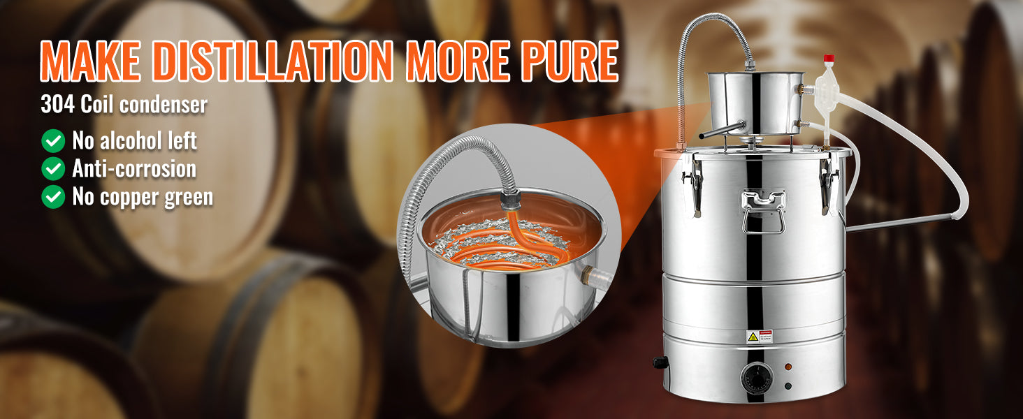 Home Luxury Distillation Kit for Whiskey, Brandy, Essential Oils & More