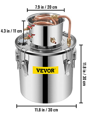 VEVOR Alcohol Still Water Alcohol Distiller Home Distillery Kit include Stainless Steel Tube Pump for DIY Whisky Wine Brandy