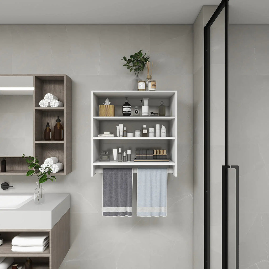 B1 Closet Organizer System: Wall Mounted Closet Organizers and Storage Walk in Closet System Closet Rack and Shelving Modern Closet Storage for Bedroom 31.49''W x 16.04''D x 31.49''H